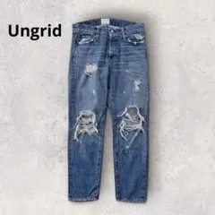 アングリッド デニムパンツ セルヴィッチダメージボーイズデニム ワーカースタイルのサムネイル