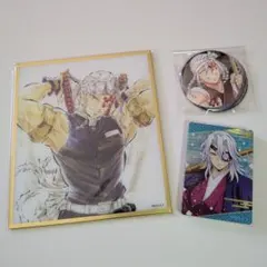 鬼滅の刃・宇髄天元セット①☆阿波踊り缶バッジ・アクリル色紙 他