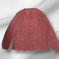 フリルネック ニット