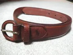 RALPH LAUREN 貴重ロゴ ラルフローレン レザーベルト ブラウン
