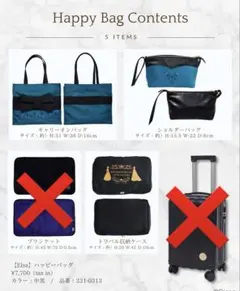 しまむら　ハッピーバッグ トラベルバッグ　キャリーオンバッグ
