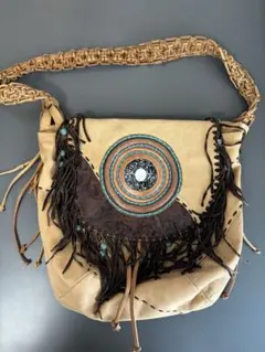 レザー フリンジ ショルダーバッグ