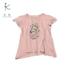 A979○組曲　トップス　Tシャツ　フルーツ柄　ピンク　130-140 袖刺繍のサムネイル