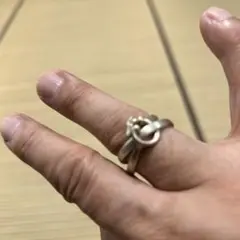 シルバー ツイストデザインリング