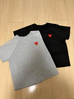 SHEIN ハートロゴ刺繍Ꭲシャツ 2点セット Lサイズのサムネイル