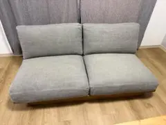 モモナチュラル CLOUD LOW SOFA 2P MEDIUM オリーブ