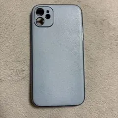グレー レザー風 iPhoneケース　iPhone11