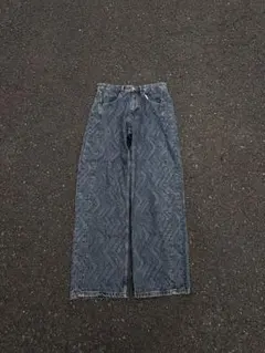 zara wide straight clash denim