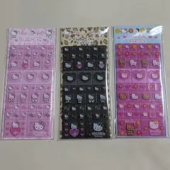 タイルシール　キティちゃん　ヒョウ柄　ピンク　ハイビスカス　正規品　３点
