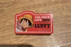 ワンピース　カフェ　GENE トレーディングアクリルネームバッジ ルフィ