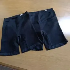 ブラック メッシュ スパッツ 2枚セットLLサイズ