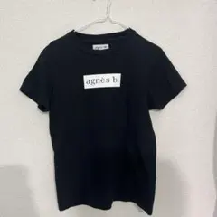 agnès b. ブラック 半袖Tシャツ　アダムエロペ コラボ