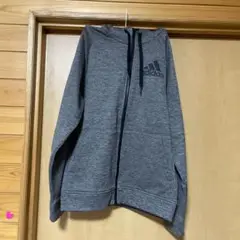 adidas climawarm フルジップパーカー グレー