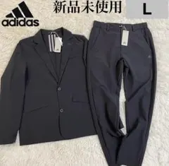 アディダス スーツ 上下セット　ビジネス カジュアル　ゴルフ　ブラック　L
