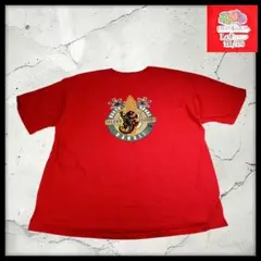 フルーツオブザルーム Tシャツ 2XL 赤 ハワイ トカゲ バックプリント 古着のサムネイル