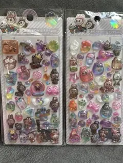 ボンボンドロップシール　2枚　ラブブ