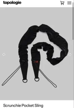 トポロジー　Scrunchie Pocket Sling BLACK