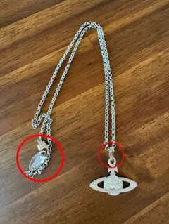 土星デザイン ネックレス シルバー