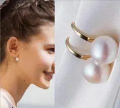 ホワイトパール ゴールドフックピアス✨格安✨新品未使用品✨