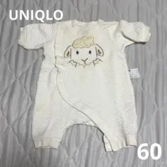 最終値下げ⭐︎UNIQLO BABY ひつじ　キルトカバーオール　60