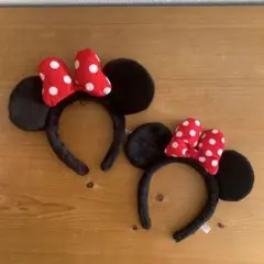 ミニーマウス カチューシャ 2個セット　　　　大人×1 子供×1