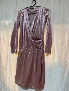 カシュクール チュニックワンピース ベロア素材 上品なピンク色 即決可