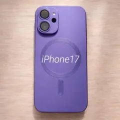 MagSafe マグセーフ　iPhone17スマホケース パープル　レンズ保護
