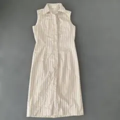 ef-de ストライプ ノースリーブワンピース