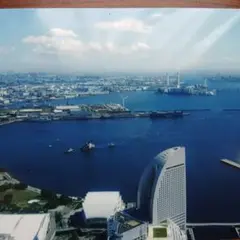 【送料無料】横浜　みなとみらい　風景写真、ポスターA4サイズ【匿名配送】