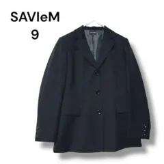 美品　サヴィエム　ジャケット　セレモニー　黒　９　肩パッド　長袖　無地