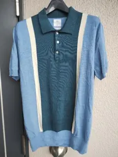 【サイズM】DAVID HART + GAP ニットポロシャツ 　GOコラボ