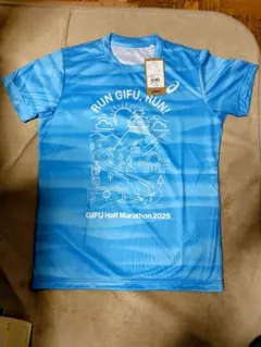 アシックス製 ぎふ清流ハーフマラソン2025シグネチャーTシャツ