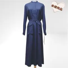 未使用　25SS　ルーニィ　サッカーストライプ　ワンピース　ベルト　洗える　40