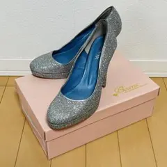 Benirパンプス 23㎝ 結婚式 ラメ グリッター 希少デザイン