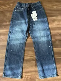 ローリーズファーム　キッズ　ストレートデニムパンツ　ペイント　150cm