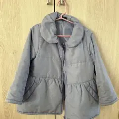 110cm 襟付きライトグレーコート