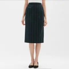 新品✨️GU✨️ナローミディスカート ストライプ タイトスカート Mサイズ ひざ丈