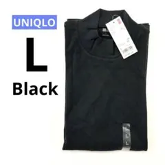 【新品】UNIQLO ユニクロ ソフトタッチハイネックT(長袖) L ブラック