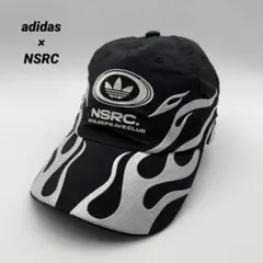 極美品 adidas × NSRC ファイヤーパターン キャップ