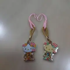 薄型キティちゃんストラップ２点セット