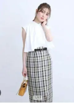 チェック柄タイトスカート　アプワイザーリッシェ