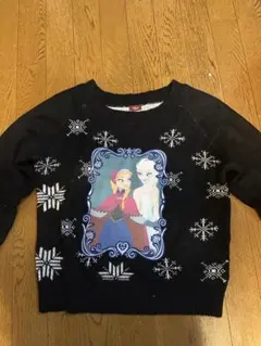 【ポッポギ様専用】アナとエルサプリント　ニットセーター 黒