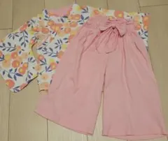 袴　ロンパース　椿　100㎝のサムネイル