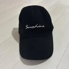 ブラックキャップ 刺繍ロゴ付き