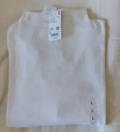 【新品】UNIQLO ソフトニットフリースモックネックT off white L