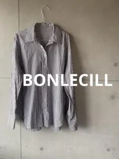 1743. BONLECILL 美品 ストライプ オーバーサイズ 長袖シャツ
