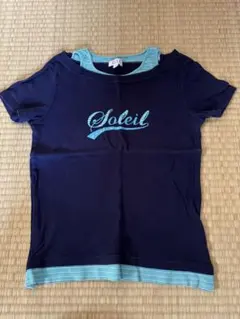 ELLE のラインストーン付きTシャツ ネイビー 160サイズ銀座三越購入のサムネイル