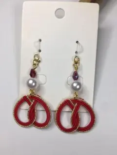 360 新作 水引 ピアス イヤリング 花びら風