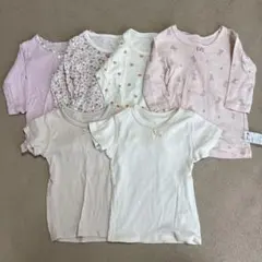 女の子　半袖　長袖　肌着 90サイズ 6点セット