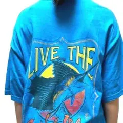 SALt Life Tシャツ ブルー 青色 L 古着